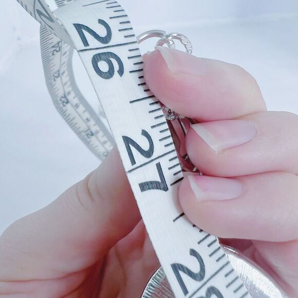 Vintage White Stone Pendant Mother of Pearl Teardrop Silver Chain Necklace - Picture 7 of 7